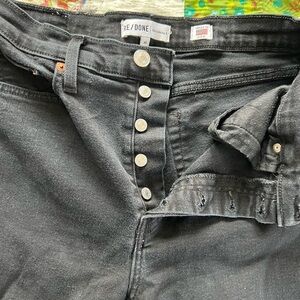 Re/Done Black Skinny Jeans with Classic Denim Style